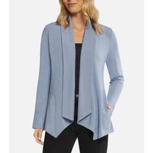 Max & Mia Women's Drape Front Cardigan Light‎ Denim Size Large